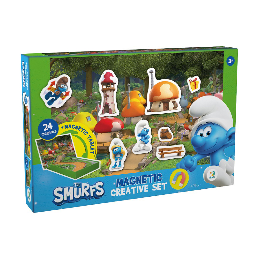 Дитяча магнітна гра DoDo The Smurfs Magnetic Creative Set з планшеткою, від 3 років (200627)